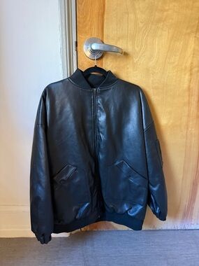 Expired Black Leather Jacket- Size Small